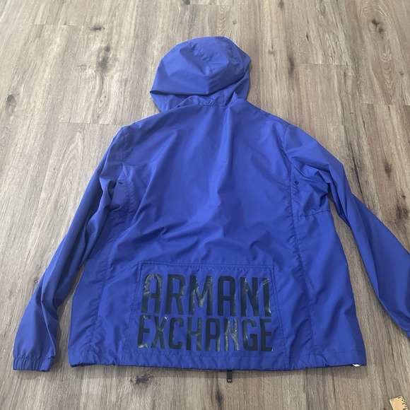 Armani Exchange Full Zip Blouson Jacket Windbreaker Mens Size XL Purple - Picture 5 of 8